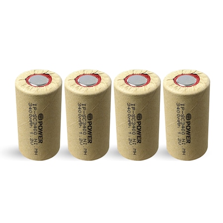 Ip Power Sub C Ni-Mh 3400mAh - 4PK IP-NH-SC-3400-FT-4